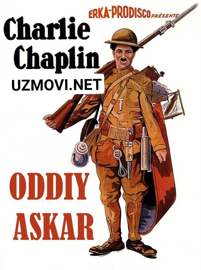 Oddiy askar Charli Chaplinning Komediya Retro filmi Uzbek tilida O'zbekcha 1918 tarjima kino HD skachat